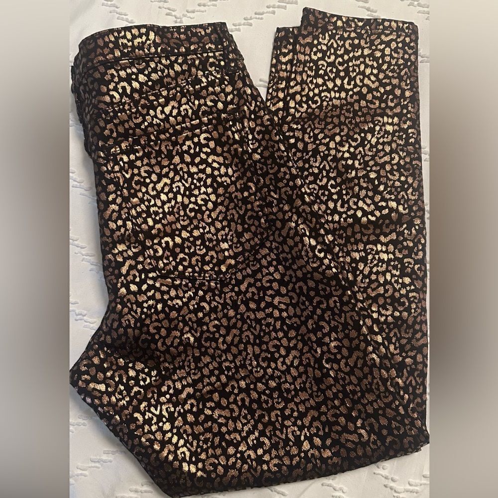 Banana Republic Mid Rise Stretch Metallic Skinny Ankle Jeans Rose Gold L… - Picture 4 of 9